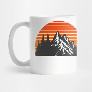 Colorado Sunset Retro Design Hiking Adventure Unique Minimal - Home At Last Mug